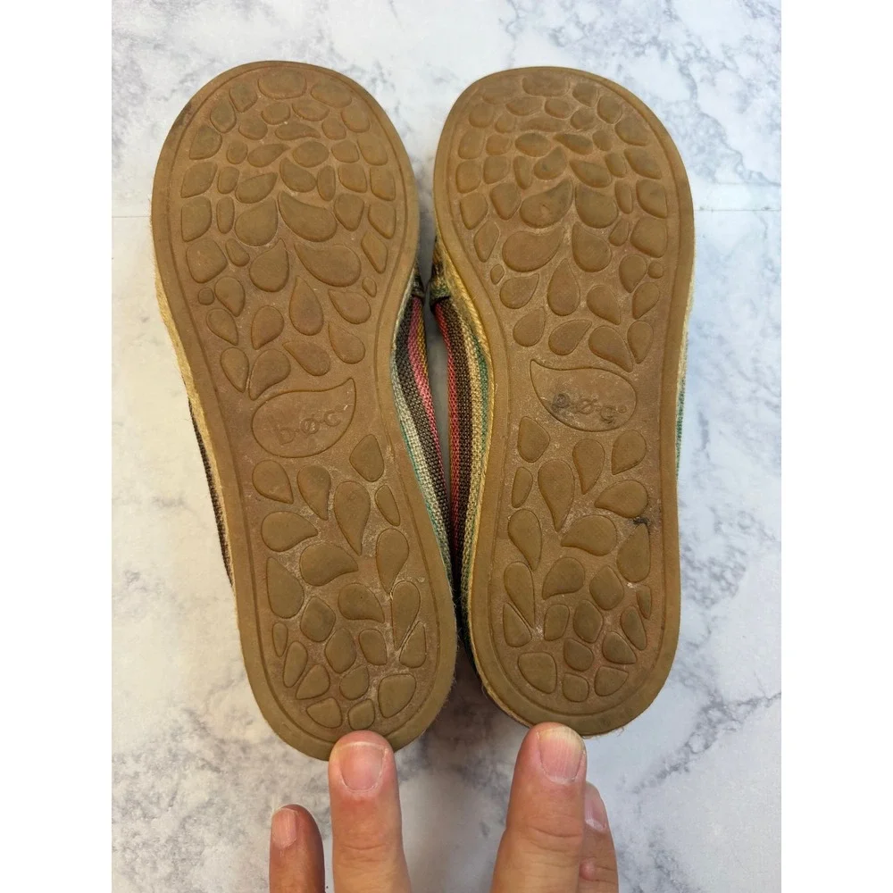b.o.c. Born Concept Women 8M Striped Espadrille Flats Multi Color C87223 CCAH15